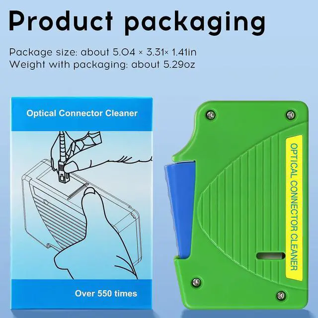 Alt view image 5 of 6 - 4 in 1 Fiber Optic Cleaner Pen Kit 2.5/1.25mm SC FC ST LC Connector Cleaner | Fiber optic cable endface cleaning tools, supports over 800 cleans, for fiber network maintenance cleaning