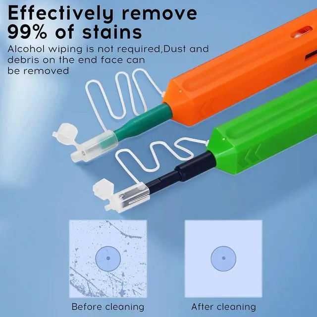 Alt view image 6 of 6 - 4 in 1 Fiber Optic Cleaner Pen Kit 2.5/1.25mm SC FC ST LC Connector Cleaner | Fiber optic cable endface cleaning tools, supports over 800 cleans, for fiber network maintenance cleaning