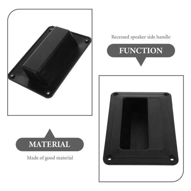 Alt view image 4 of 6 - 4 pcs Audio Speaker Side Handle Recessed Speaker Handle Plastic Small