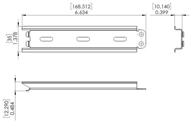 Alt view image 4 of 4 - Legrand - OnQ Half Width DIN Rail, Structured Media Enclosure, Mounting Bracket with DIN Rail Supports Mounting up to 3 Nuvo P600 Players, Nickel, AC1043
