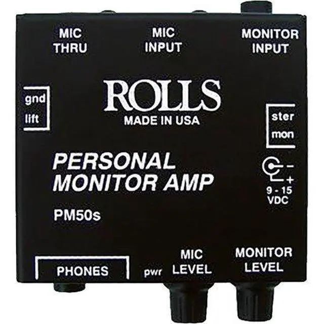 Alt view image 2 of 5 - PM50s Personal Monitor Amplifier with Hosa 1/4" Female Phone Headphone Extension Cable -10'