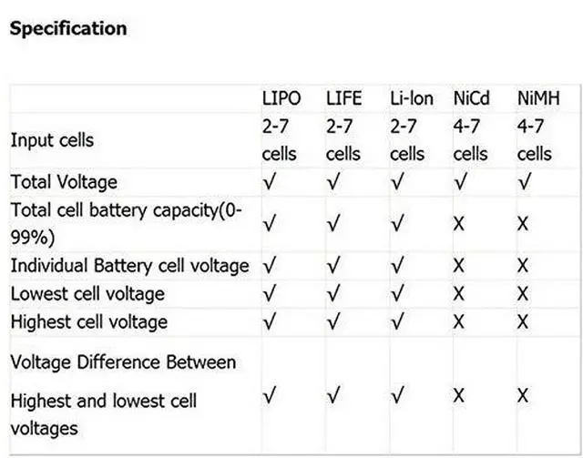 Alt view image 5 of 6 - LiPo Life Li-Ion NiMH Nicd Cell Meter Digital Battery Capacity Meter Power Test CellMeter-7 Digital Battery Capacity Checker LiPo Life Li-ion NiMH Nicd