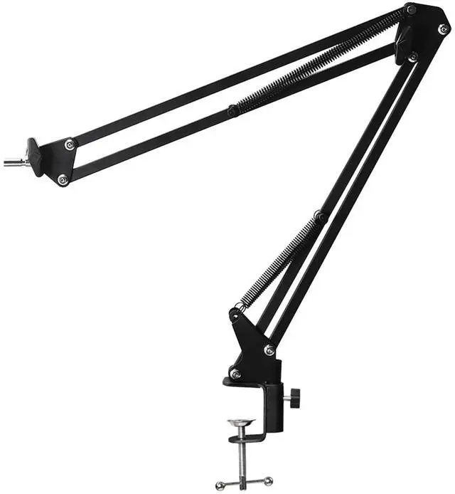 Alt view image 6 of 6 - Microscope Articulated Arm Stand, 360° Rotation HDMI USB Camera Lens Holder with 50mm Lens Fixing Ring and Clamp Universal Telescopic Folding Electronic Soldering Repairing Stand