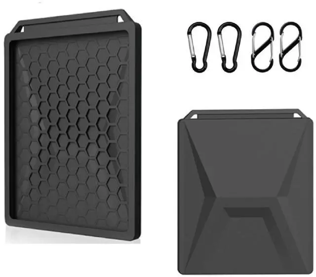 Main image of Starlink Mini Protective Cover Case, All Purpose Silicone Protective Case for Starlink Mini Dish with 2 Sets Additional Securing Buckles for Travel and Outdoor (Black)