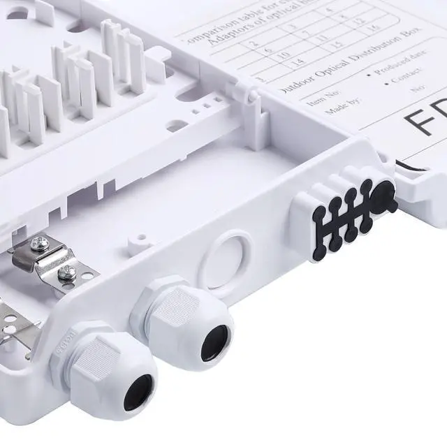 Alt view image 2 of 6 - Fiber Distribution Box, ABS Plastic FTTH Fiber Distribution Box-4 Port Fiber Optic Terminal Junction Splitter Box (8 Core with SC/UPC)
