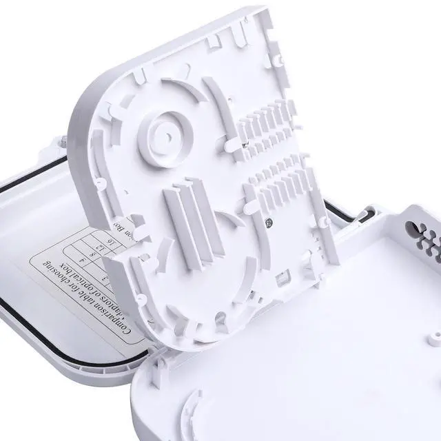 Alt view image 3 of 6 - Fiber Distribution Box, ABS Plastic FTTH Fiber Distribution Box-4 Port Fiber Optic Terminal Junction Splitter Box (8 Core with SC/UPC)