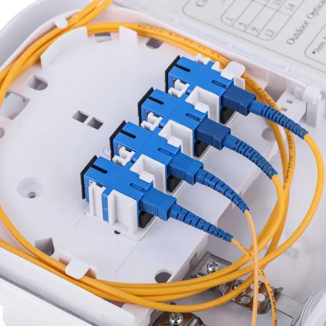 Alt view image 4 of 6 - Fiber Distribution Box, ABS Plastic FTTH Fiber Distribution Box-4 Port Fiber Optic Terminal Junction Splitter Box (8 Core with SC/UPC)