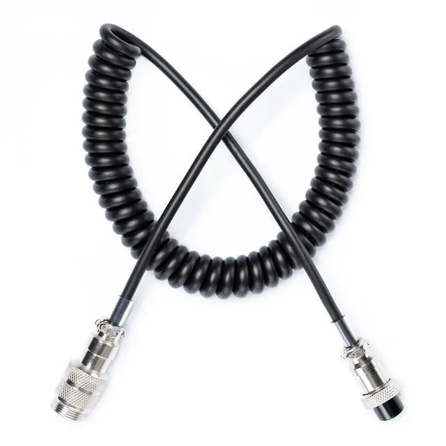 Alt view image 2 of 4 - 4 Pin Mic Adapter Cable to 5 Pin SSB CB Radio 1.8M Durable Coiled Cord Compatible with Cobra Uniden CB HAM Radio