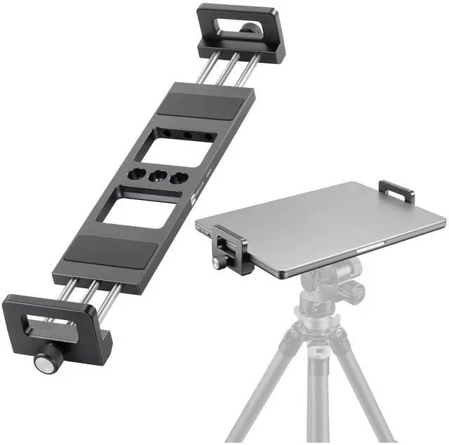 Main image of CH-01 Laptop Tripod Mount, Adjustable Laptop Holder with Arca Swiss Plate | 1/4" & 3/8" Screw Holes, Anti-Slip Rubber Pad, Fits 11.26" to 15.47" Wide Laptops for Recording, Streaming & Studio Use