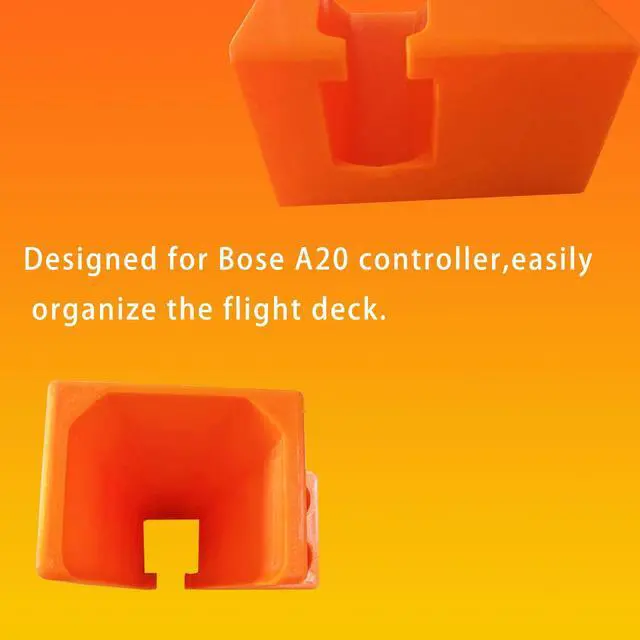 Alt view image 5 of 5 - Holder for Bose A20 Aviation Headset Controller,Mount Compatible with Bose A20 Controller(Orange)