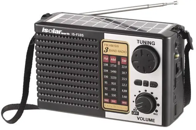 Main image of Portable Solar Radio, AM/FM/SW Bands, Digital Speaker with Strong Reception, LED Lights, USB Charging, Detachable Battery for Camping and Mountaineering Outdoor Camping Jogging