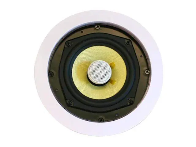 Alt view image 3 of 6 - 2-Way in-Ceiling Speakers 8 Inch (Pair) 80W Nominal, 160W Max, 8 Ohms, 9.65 Inch Cutout Diameter, Aramid Fiber Fiber Cone Driver and Titanium Silk Dome Tweeters, White - Caliber Series