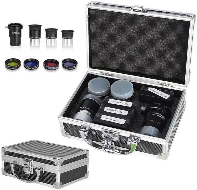 Alt view image 6 of 6 - Telescope for Adults High Powered, 80mm Aperture 600mm AZ Mount Refractor Telescope with 8pcs Telescope Accessory Kit