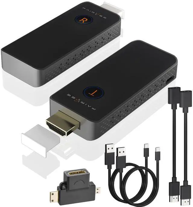 Main image of Wireless HDMI Transmitter and Receiver, 4K Decode 1080P Output, Plug&Play Portable HDMI Wireless Extender Kit, Support 5.8G/2.4G @60Hz/100ft (1)