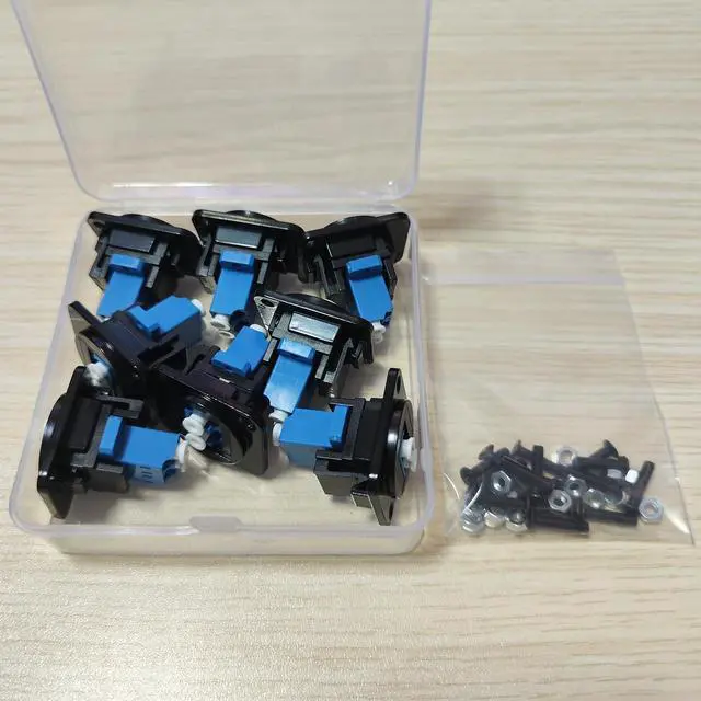 Alt view image 4 of 4 - 8pcs LC to LC Fiber Panel Mount Adapter Duplex Singlemode | LC-LC Fiber Optic Keystone Connector Socket Module, XLR Panel/D-Panel Mount, for Fibre Optic Network LAN Integrated Cablin