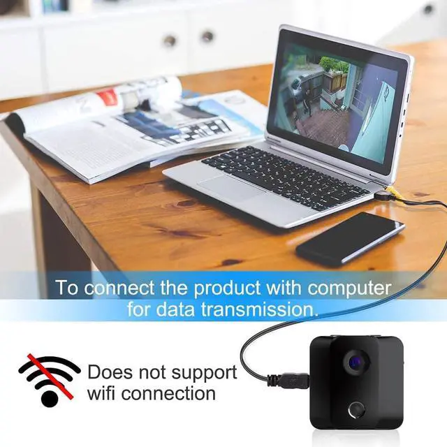 Alt view image 3 of 6 - HD 1080P Portable Small Nanny Cam with Night Vision,Wireless Mini Spy Camera Body Cam Surveillance Cameras for Home Security Indoor/Outdoor Small Security Camera No WiFi Needed