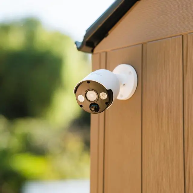 Alt view image 2 of 6 - Outdoor Motion Sensor Light with Realistic Camera Design, Two 100 Lumen LED Lights, Continuous Blinking LED Light, Weather-Resistant IP44 Design, Realistic Look, No Wiring Needed