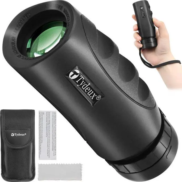 Main image of 8x25 Waterproof Compact Monocular | High Definition Wide View, Telescope Monoculars, Comes with Cleaning Cloth, Case & Neck Strap, Black
