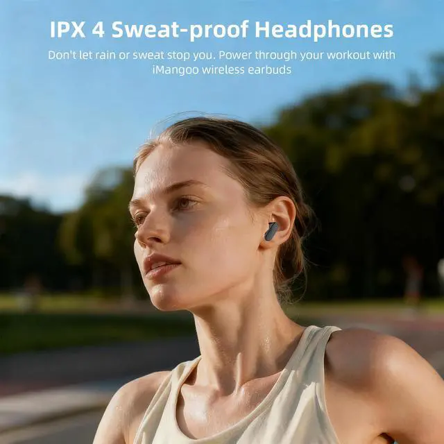 Alt view image 5 of 6 - 5.4 Wireless Earbuds Bluetooth Small Headphones for iPhone/Android | Noise Cancelling Earphones Bass Stereo Music,Mini Ear Buds with Microphone for Apple iPhone 17 Air 16 for Samsung Galaxy S26