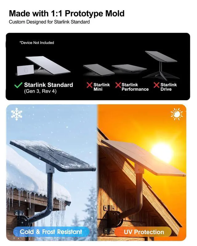 Alt view image 6 of 6 - Silicone Protective Cover Case for Starlink Gen3/4/4X Standard | Exclusive UV Tech 1.8x Longer Life, Honeycomb Cooling, Reinforced Corners, Weatherproof, Zero Signal Loss for Outdoor Rooftop