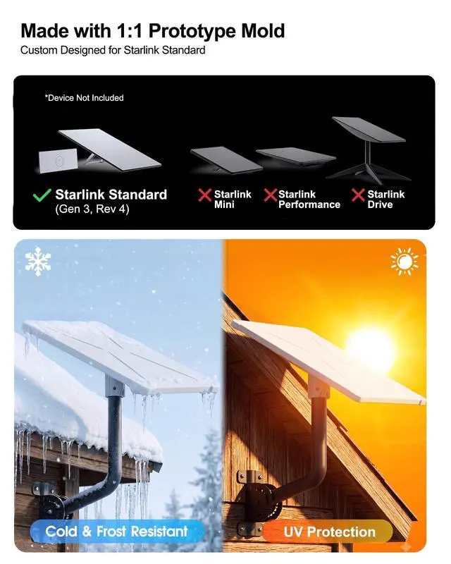 Alt view image 6 of 6 - Silicone Protective Cover Case for Starlink Gen3/4/4X Standard | Exclusive UV Tech 1.8x Longer Life, Honeycomb Cooling, Reinforced Corners, Weatherproof, Zero Signal Loss for Outdoor Rooftop