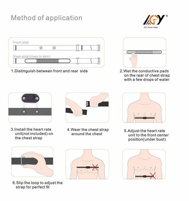 Alt view image 5 of 6 - Heart Rate Monitor Chest Strap for Polar Garmin Wahoo | Compatible with Polar H10 H9 H7 H1 Wahoo Tickr Garmin HRM CooSpo Belt