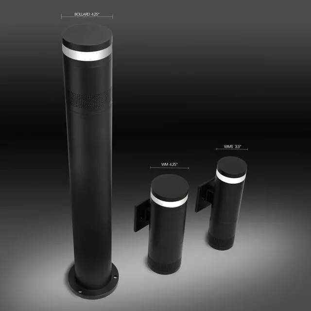 Alt view image 5 of 6 - Eclipse Series Wall Mount Outdoor Landscaping Speaker with LED Light