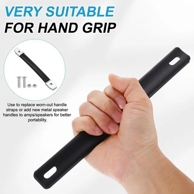 Alt view image 4 of 6 - 9.9 Inches Speaker Cabinet Strap Handles, Handle Pull Metal Caps Buckle Grasp Strap Hardware for Speaker Flight Case, Silver