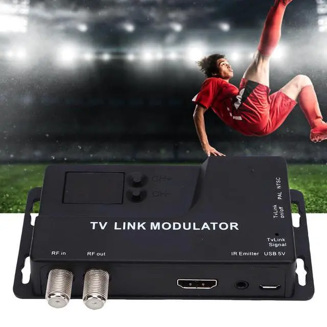 Alt view image 3 of 6 - RF Modulator, 471.25MHz885.25MHz 1080P HD Coaxial Converter Supports NTSC PAL Formats HDMI 1.4 to RF Adapter for TV Game Console Satellite Box DVD PC
