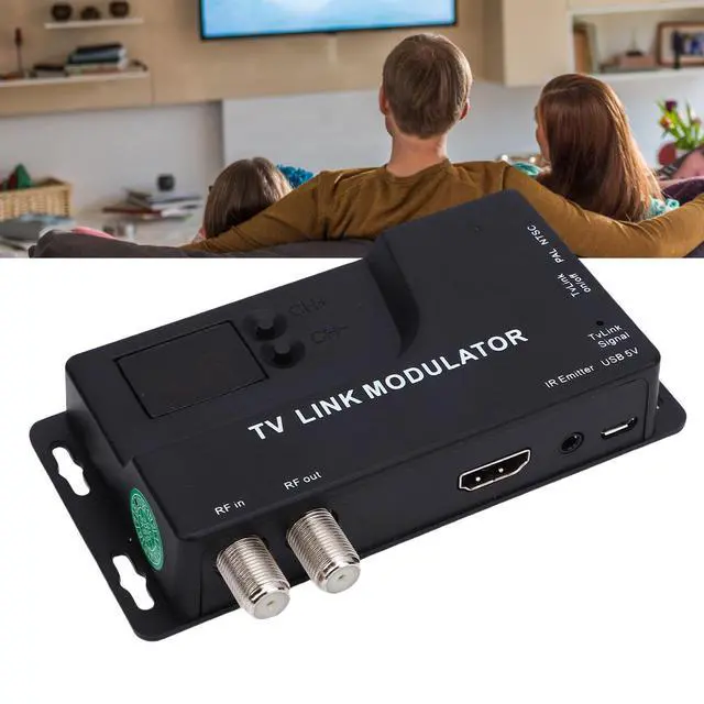 Alt view image 6 of 6 - RF Modulator, 471.25MHz885.25MHz 1080P HD Coaxial Converter Supports NTSC PAL Formats HDMI 1.4 to RF Adapter for TV Game Console Satellite Box DVD PC