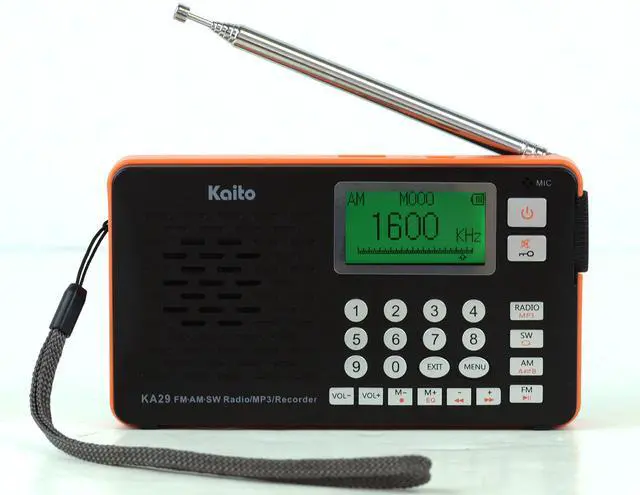 Alt view image 3 of 6 - KA29 All in one World Receiver, with Recorder, AM FM SW Radio and MP3 Player(Black)