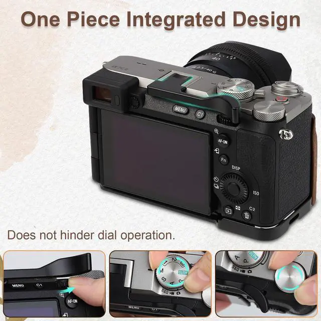 Alt view image 5 of 6 - Metal Thumb Grip for Sony 7cii,Alpha 7CR,ILCE-7CR,Digital Camera Accessories Black Hot Shoe Thumb Up Rest Handle Grip THB-S7CR-B