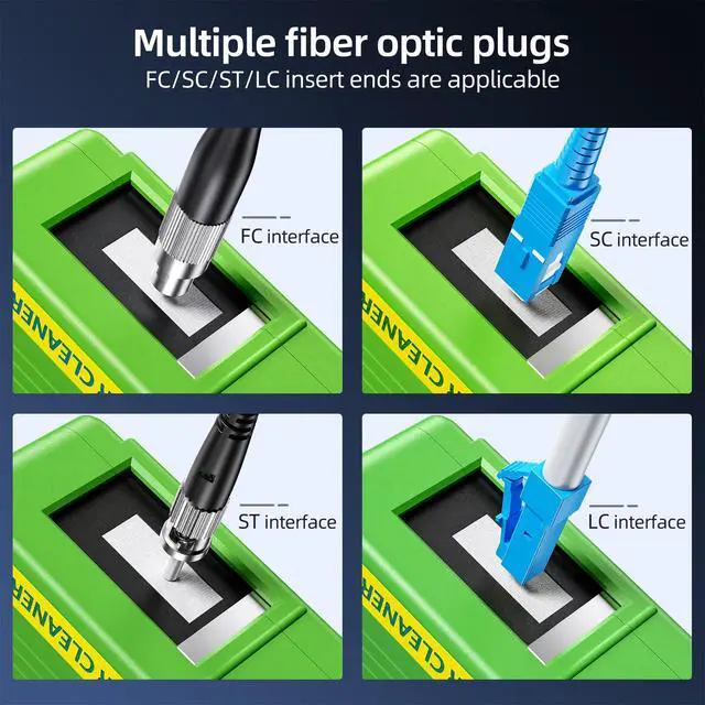 Alt view image 6 of 6 - Fiber Cleaner - Fiber Tools for 1.25mm/2.5mm Fiber Optic connectors Cleaning Compatible with SC/ST/FC/LC/MU connectors,One Click Cleaner, Over 500 Cleans