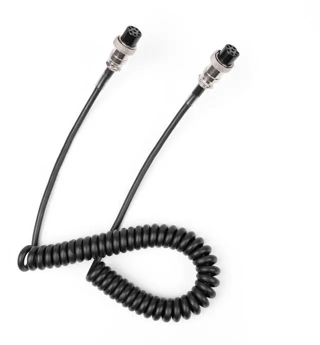 Main image of 8 Pin Mic Female to Female Connector Cable 1.8M Durable Coiled Cord Compatible with Kenwood YAESU ICOM CB Radio