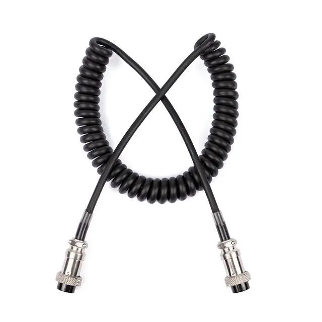 Alt view image 2 of 4 - 8 Pin Mic Female to Female Connector Cable 1.8M Durable Coiled Cord Compatible with Kenwood YAESU ICOM CB Radio