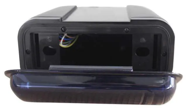Alt view image 3 of 6 - RMH200B Black Single DIN Marine Radio Waterproof Gimbal Housing | Pre-Wired Harness, UV Resistant, Spring Loaded Flip-Up Door, Stainless Steel Hardware, Universal Fit