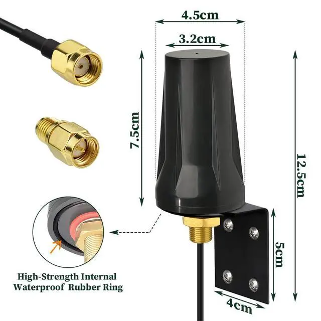 Alt view image 4 of 6 - SMA 4G LTE Antenna for Spypoint Flex Link Micro Tactacam Moultrie | Cellular Trail Camera RP-SMA Male Antenna Replacement Compatible with Covert Spartan Stealth Tactacam Muddy Wildlife Game Cam