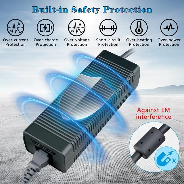 Alt view image 3 of 6 - 100-240V 203W US Plug AC Adapter Power Supply Brick Cable Cord for Microsoft Xbox 360 Console