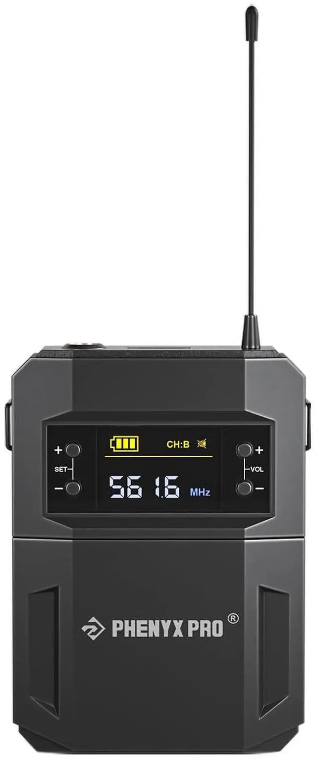 Main image of UHF Bodypack Transmitter with 3-Pin XLR Jack PWB-52 | 3-Pin XLR Jack, 30 Selectable Frequencies, Bodypack Transmitter, PTU-52 System Compatible