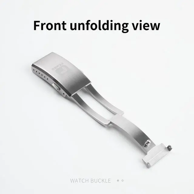 Alt view image 6 of 6 - Adjustable 316L Stainless Steel Fold Watch Buckle 18mm 20mm 22mm Double Lock Button For Rubber Stainless Wristband
