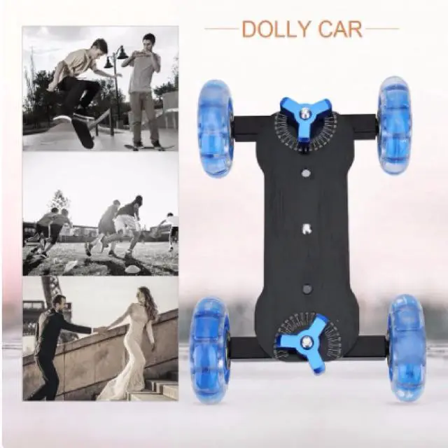 Alt view image 6 of 6 - Camera Slider, Camera Table Dolly Slider Desktop Rail Roller Track | 10KG Capacity Mini Adjustable Skater Car Portable for DSLR Camcorder Mirrorless Smartphone Video Low Level Shooting Panning