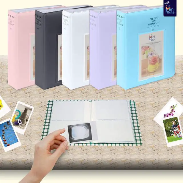 Alt view image 6 of 6 - Instax Mini 11 Instant Camera Sky Blue + MiniMate Accessories Bundle + Fuji Instax Film Value Pack (40 Sheets) Accessories Bundle, Color Filters, Album, Frames