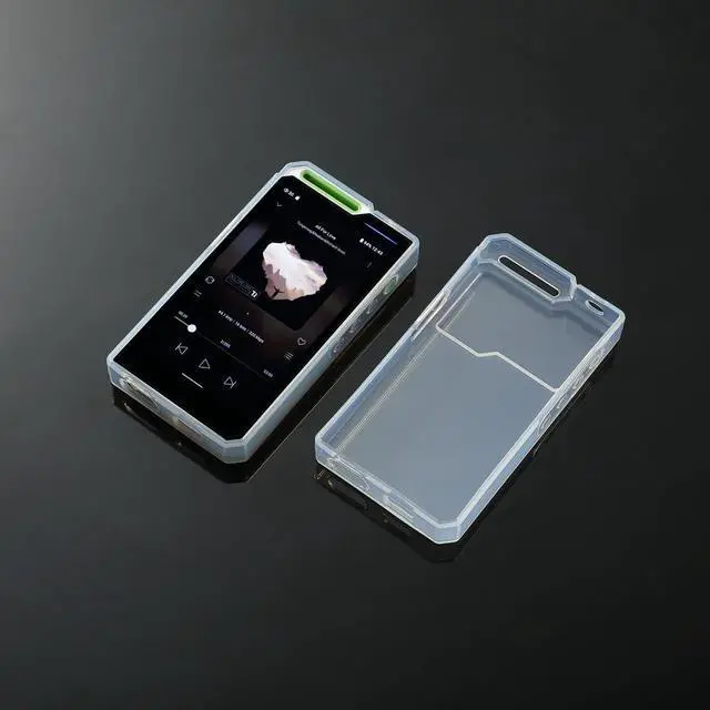 Main image of Soft Clear TPU Protective Shell Skin Case Cover and Front Screen Protector Tempered Glass for Hiby R4 (Clear case and Glass)