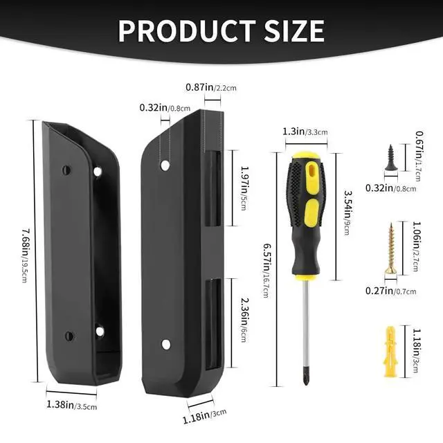 Alt view image 3 of 6 - Wall & Under Desk Laptop Mount Holder with Adhesive Screws,1.02"/ 26 mm Thick, Universal for Laptop, Mac mini, MacBook, Keyboard with Anti-Scratch Pads