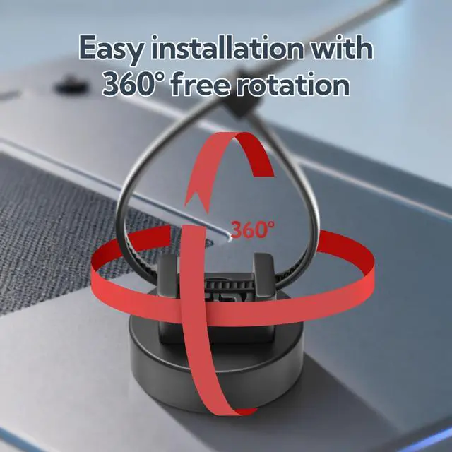 Alt view image 5 of 6 - 10Pcs Cable Ties Magnetic, Multipurpose Magnetic Wire Clip, Cable Wire Base with 60Pcs Releasable Cable Ties (22 x 16mm)