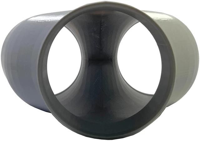 Alt view image 3 of 3 - 4 Inch Air Duct Y Splitter (Grey)