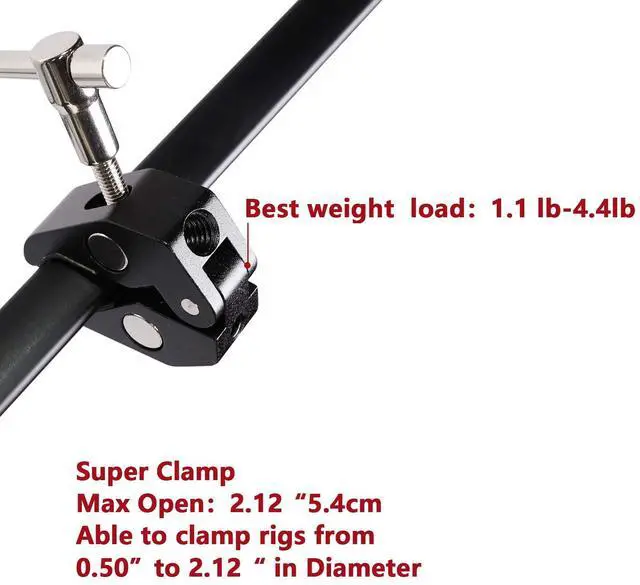 Alt view image 4 of 6 - 4Pack Super Clamp with 1/4 and 3/8 Thread for Photography,Camera Monitor, Plate Glass,LED Light, Umbrellas,Hooks, Shelves, Cross Bars,Photo Accessories