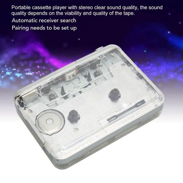 Alt view image 4 of 6 - Vintage Portable Cassette Player with Clear Stereo Sound, FM Radio, Auto Reverse Function, 3.5mm Headphone Jack for Magnetic Tape Playback, Compatible with Headphones