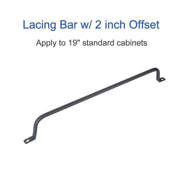 Alt view image 2 of 5 - 19" Horizontal Lacing Bar w/ 2 inch Offset Rack Mount Cable Management, Pack of 10