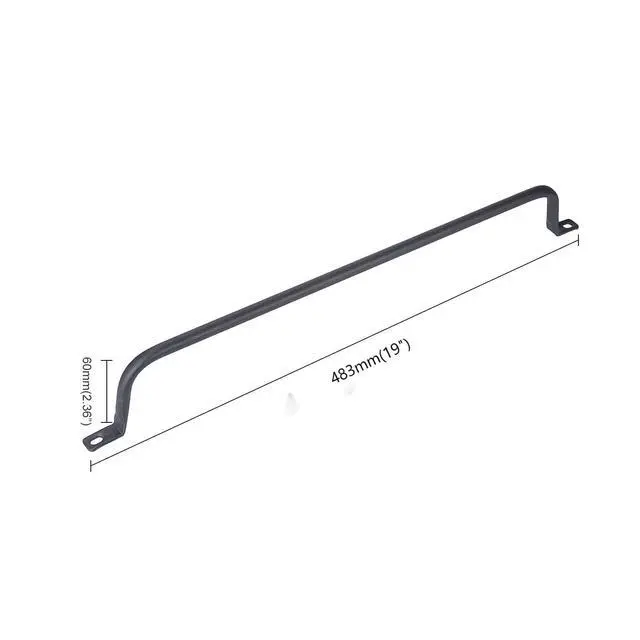 Alt view image 3 of 5 - 19" Horizontal Lacing Bar w/ 2 inch Offset Rack Mount Cable Management, Pack of 10
